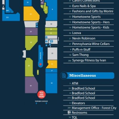 Station Square plan - map of store locations