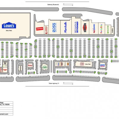 Shops at Vineyard Village plan - map of store locations