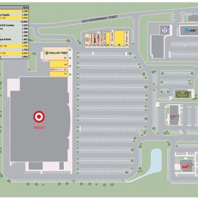 Shops On Schillinger plan - map of store locations