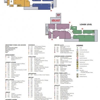 Silver City Galleria plan - map of store locations