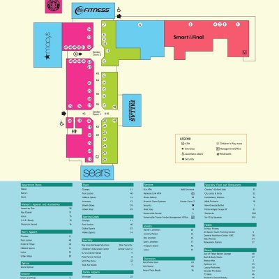 Somersville Towne Center plan - map of store locations