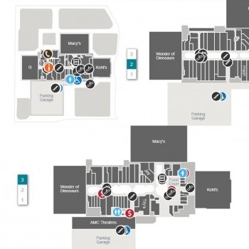 South Bay Galleria plan - map of store locations