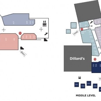 South County Center plan - map of store locations