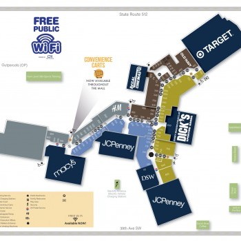 South Hill Mall plan - map of store locations