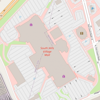 South Hills Village plan - map of store locations