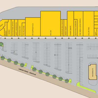 South Park Shops plan - map of store locations