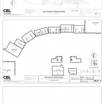 Southaven Towne Center plan - map of store locations