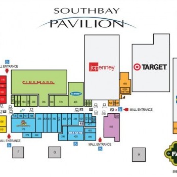 SouthBay Pavilion plan - map of store locations