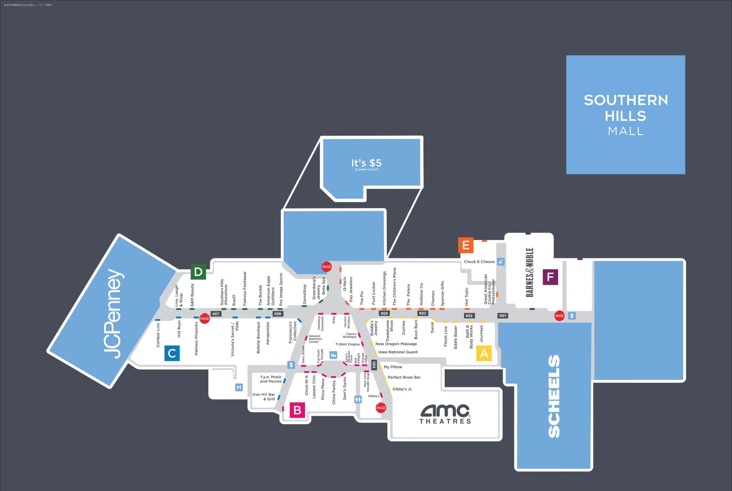 Southern Hills Mall Map Southern Hills Mall (79 Stores) - Shopping In Sioux City, Iowa Ia 51106 -  Mallscenters
