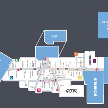 Southern Hills Mall plan - map of store locations