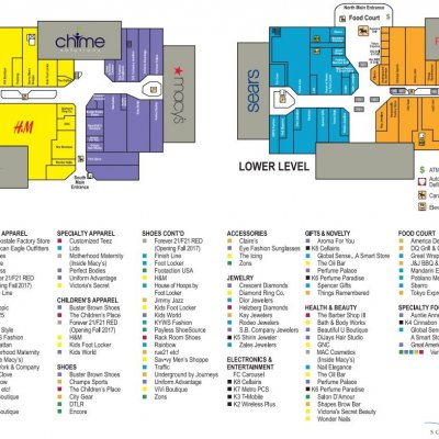 Southlake Mall plan - map of store locations