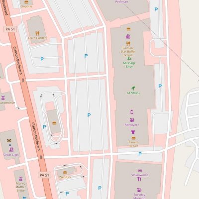 Southland Four Seasons Shopping Center plan - map of store locations