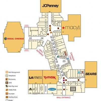 Southland Mall Miami plan - map of store locations