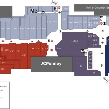 Southpark Mall plan - map of store locations