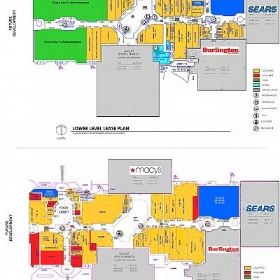 Southwest Center Mall plan - map of store locations