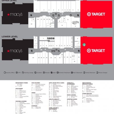 Springfield Mall plan - map of store locations