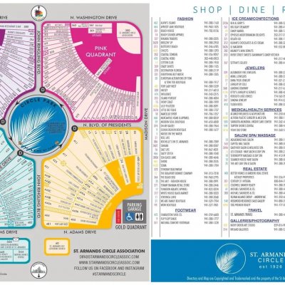 St. Armands Circle plan - map of store locations