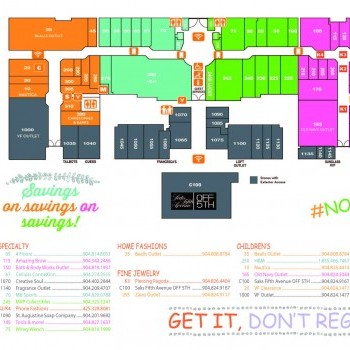 St. Augustine Outlets plan - map of store locations