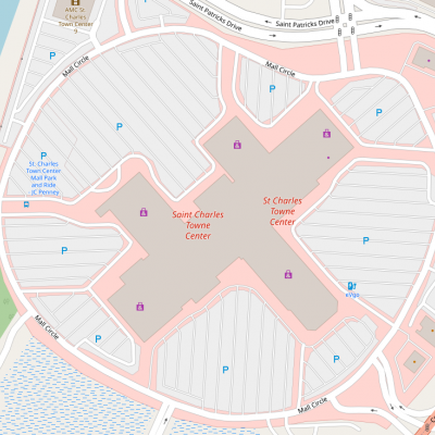 St. Charles Towne Center plan - map of store locations