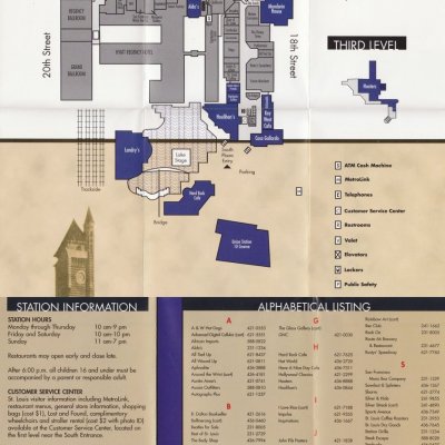 St. Louis Union Station plan - map of store locations