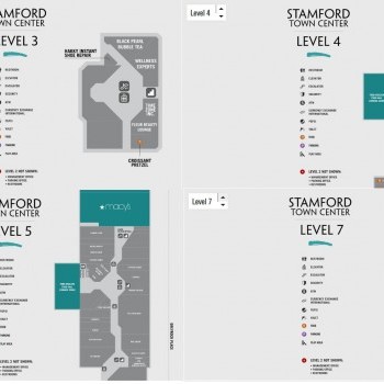 Stamford Town Center plan - map of store locations