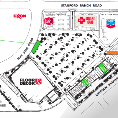 Stanford Pointe Plaza plan - map of store locations