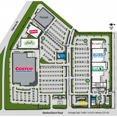 Stanford Ranch plan - map of store locations