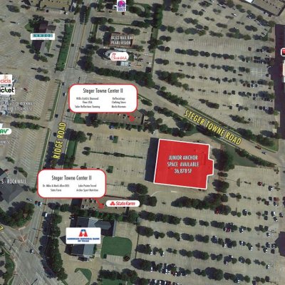 Steger Towne Crossing plan - map of store locations