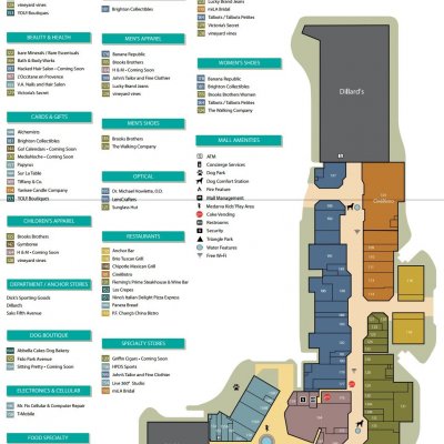 Stony Point Fashion Park plan - map of store locations