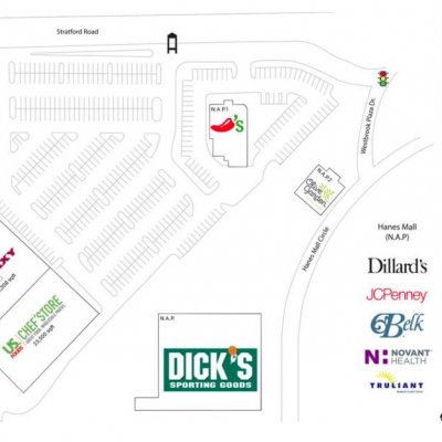 Stratford Commons plan - map of store locations