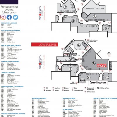 Stratford Square Mall plan - map of store locations