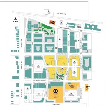 Sunnyvale Downtown plan - map of store locations