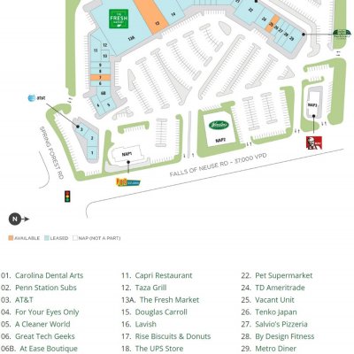 Sutton Square plan - map of store locations