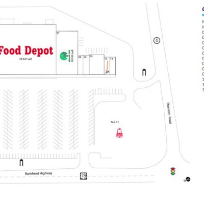 Sweetwater Village plan - map of store locations