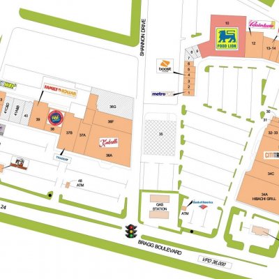 Sycamore Square plan - map of store locations