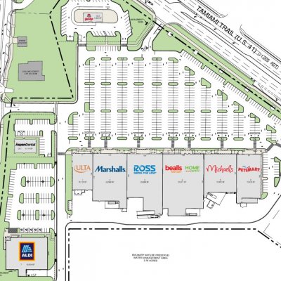 Tamiami Crossing plan - map of store locations