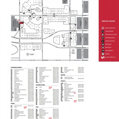 Tanger Outlets Atlantic City plan - map of store locations