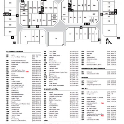 Tanger Outlets Grand Rapids plan - map of store locations