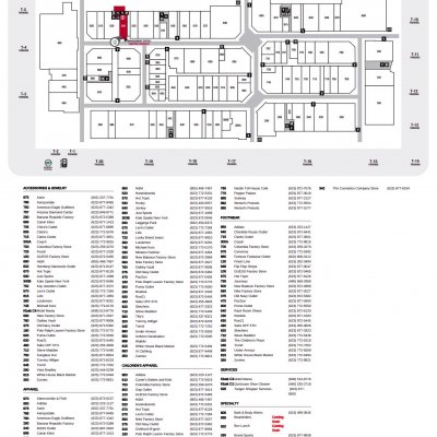 Tanger Outlets Phoenix/Glendale plan - map of store locations