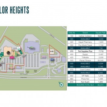 Taylor Heights Shopping Center plan - map of store locations