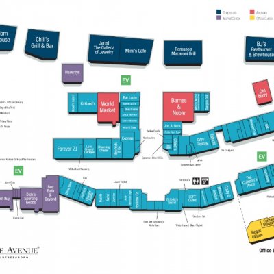 The Avenue Murfreesboro plan - map of store locations