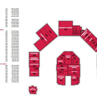 The Avenue West Cobb plan - map of store locations