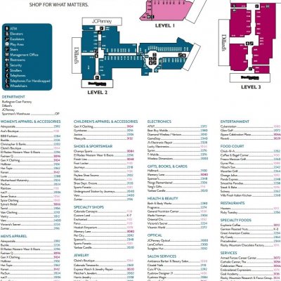 The Citadel Mall plan - map of store locations