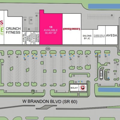 The Collection at Brandon Boulevard plan - map of store locations