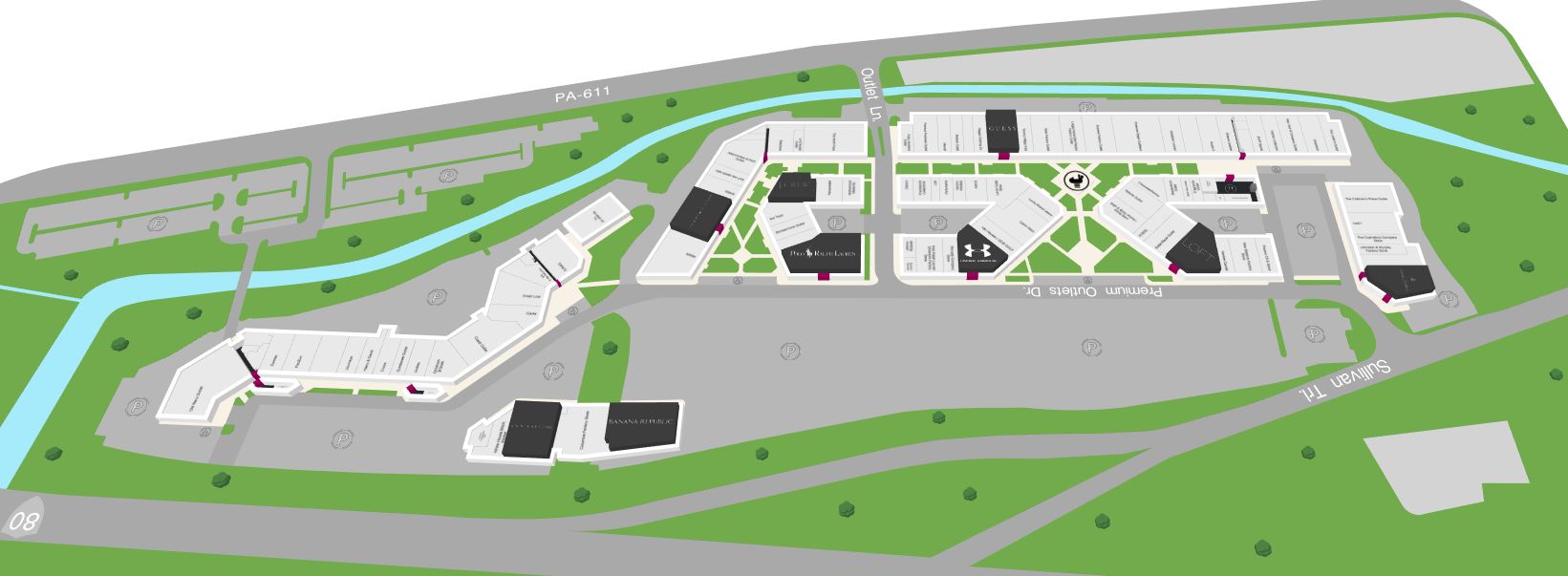 The Crossings Premium Outlets Map - Maps Location Catalog Online