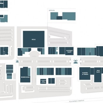 The Forum on Peachtree Parkway plan - map of store locations