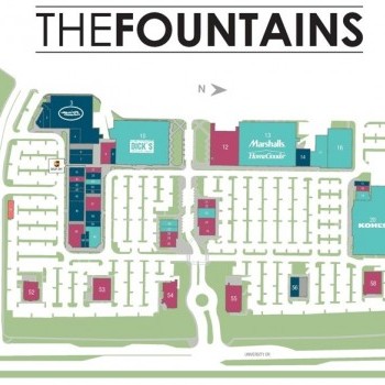 The Fountains plan - map of store locations