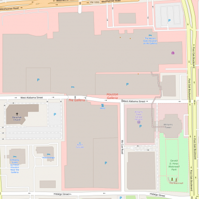 The Galleria plan - map of store locations