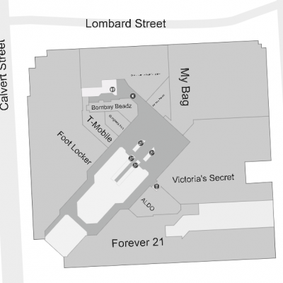The Gallery Mall plan - map of store locations