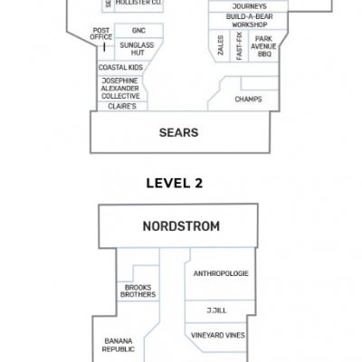 The Gardens Mall plan - map of store locations